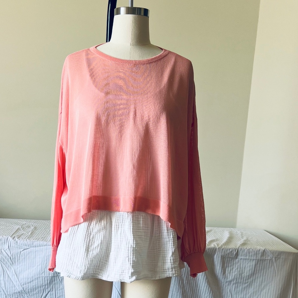 White Cotton Gauze Tunic Top (wild fable) - Picture 5 of 6
